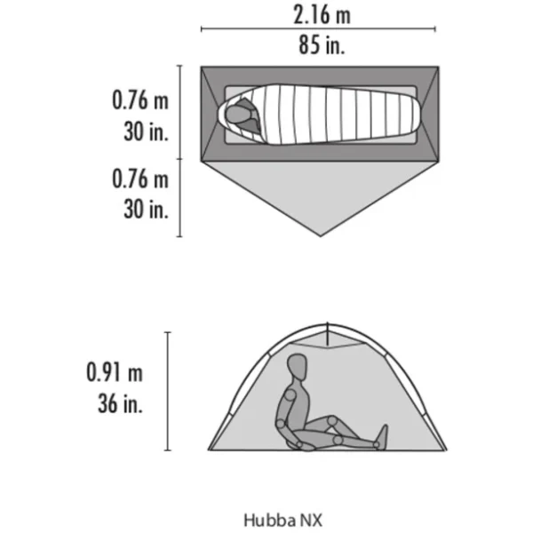 MSR Hubba NX Tente, Gris 6