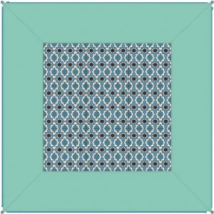 Bent Tapis Caribbean, Turquoise 9