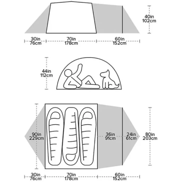 Big Agnes Blacktail 3 Hotel Tente, Vert/gris exclusivement disponibles 6