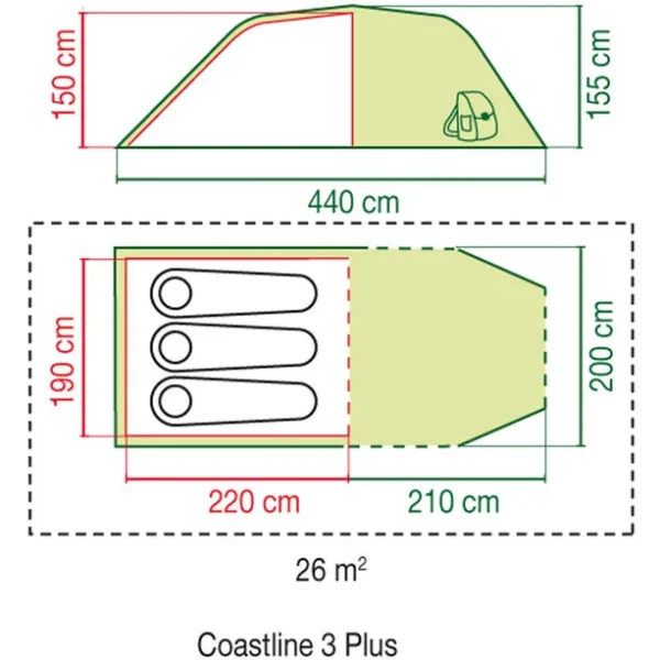 Coleman Coastline 3 Plus Tente 3