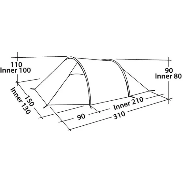 Easy Camp Spirit 200 Tent, Vert/olive 5