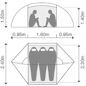 Exped Orion III Footprint, Noir 6