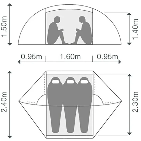 Exped Orion III Footprint, Noir 3