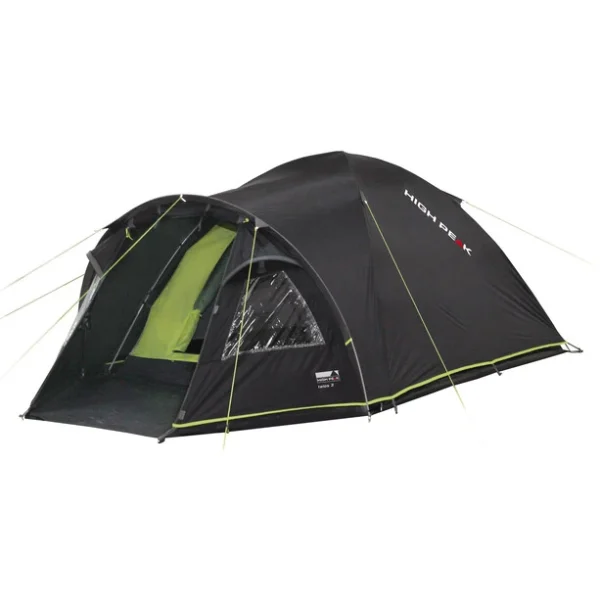 High Peak Talos 4 Tente, Noir/vert 1