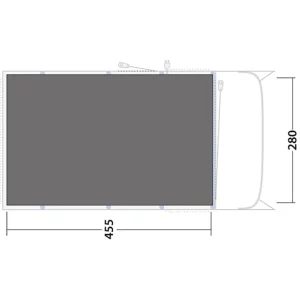 REMISE allant Outwell Avondale 4PA Bâche De Sol, Gris 6