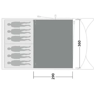 à prix d'occasion Outwell Greenwood 6 Flat Woven Carpet, Gris/noir 6