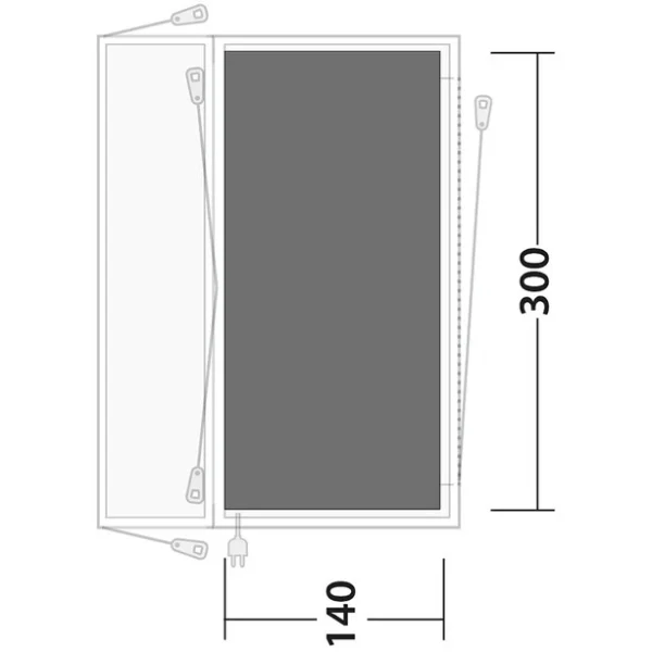 Outwell Lakecrest Bâche De Sol, Gris 3