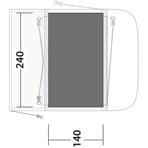 Outwell Newburg 160 Bâche De Sol, Gris 6