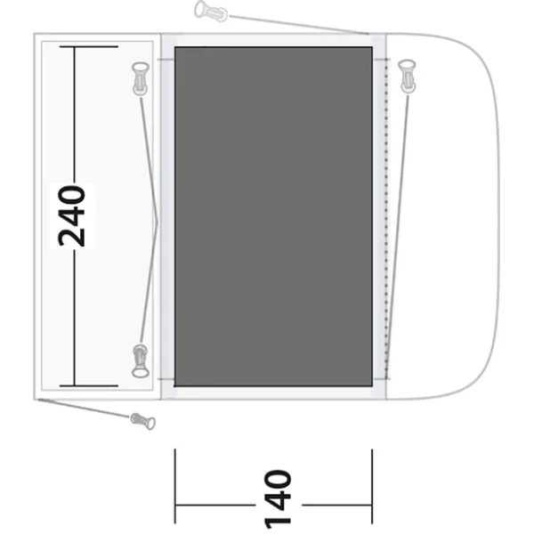 Outwell Newburg 160 Bâche De Sol, Gris 3