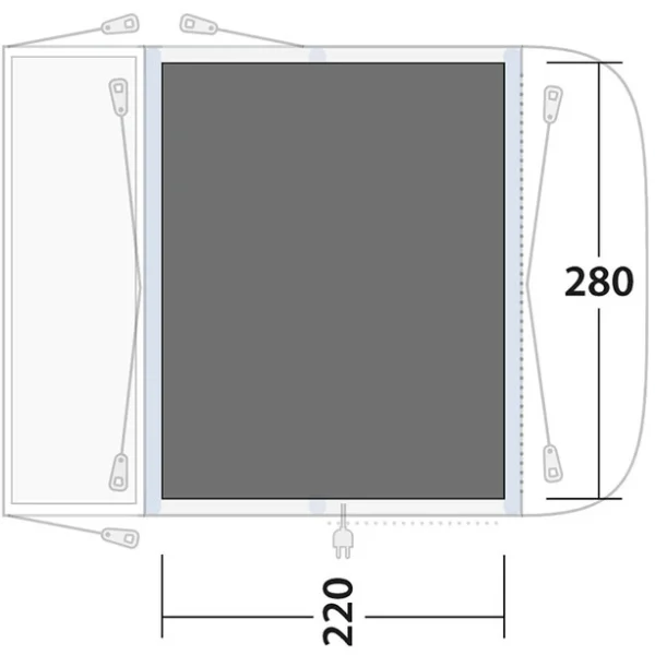 des prix incroyables Outwell Newburg 240 Bâche De Sol, Gris 3