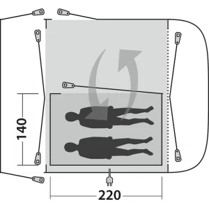 Outwell Newburg 240 Tente Intérieure, Gris magasin pas cher 6