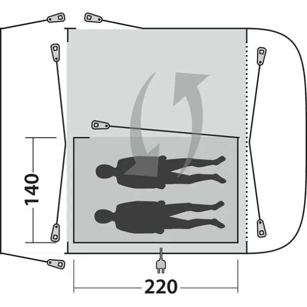 Outwell Newburg 240 Tente Intérieure, Gris magasin pas cher 3