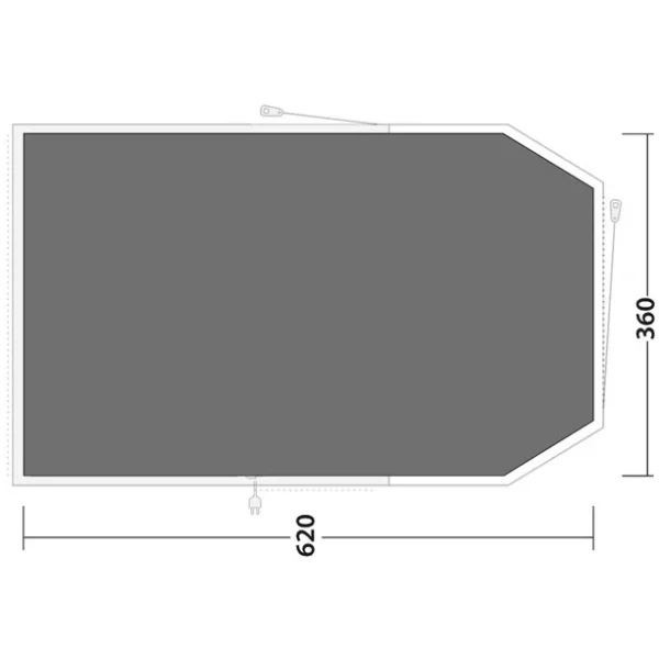 Outwell Norwood 6 Bâche De Sol Avec Toggle Up Front Intégré, Gris 3