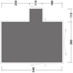 Outwell Montana 6PE Footprint, Gris 6