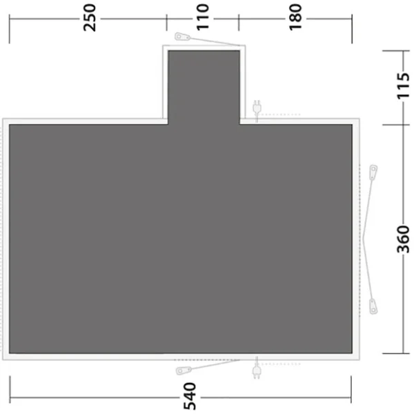 Outwell Montana 6PE Footprint, Gris 3
