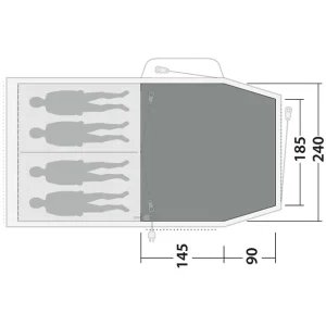 Outwell Springwood 4 Tapis Tissé Plat, Gris prix abordable 9