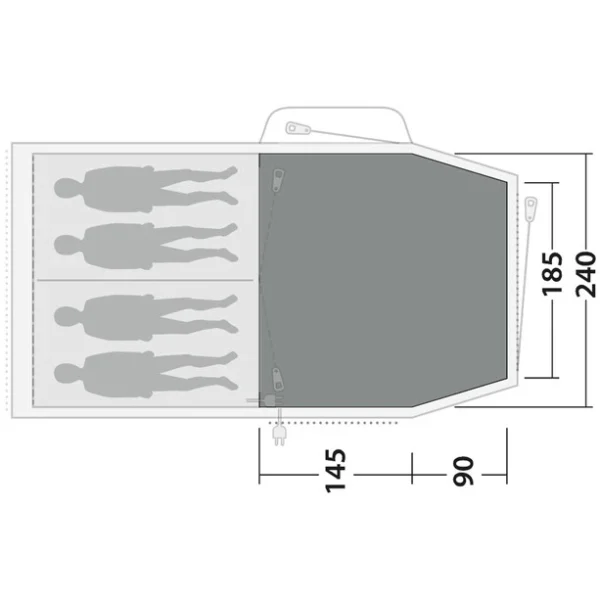 Outwell Springwood 4 Tapis Tissé Plat, Gris prix abordable 4