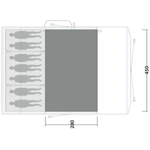 Outwell Sundale 7PA Tapis Tissé Plat, Gris pas cher en vente 9