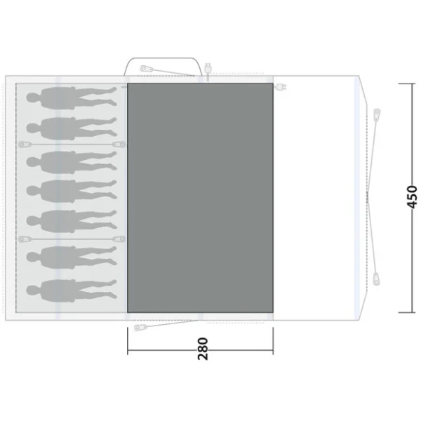 Outwell Sundale 7PA Tapis Tissé Plat, Gris pas cher en vente 4