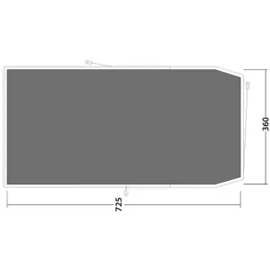 outlet Outwell Winwood 8 Bâche De Sol Avec Toggle Up Front Intégré, Gris 6