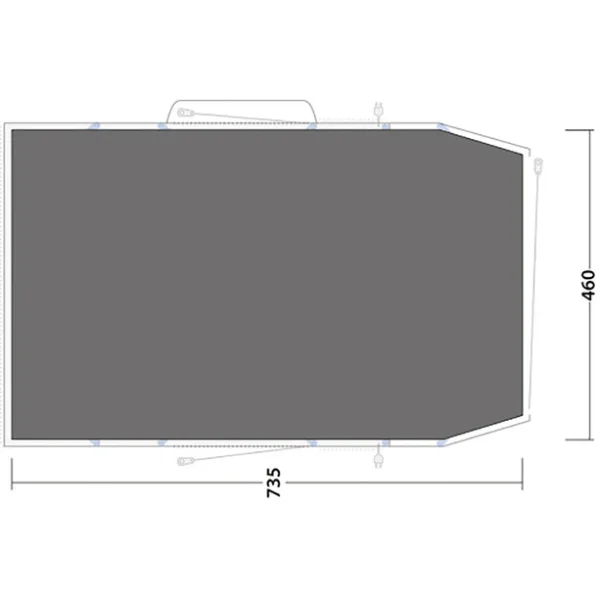 Outwell Lux Jacksondale 7PA Footprint With Integrated Toggle, Gris 3