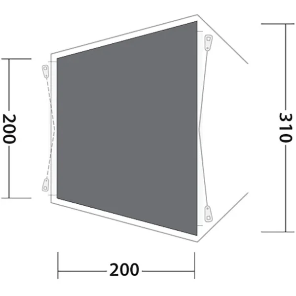 Outwell Woodcrest Footprint, Argent 3