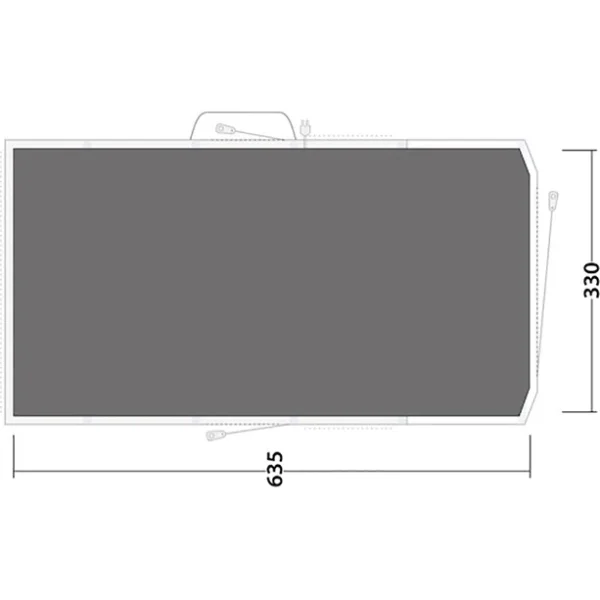 Outwell Lux Sundale 5PA Footprint With Integrated Toggle Up, Gris 3