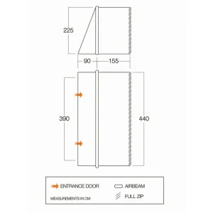 Vango SentEx Tahiti/Anantara/Ventanas Zipped Front Awning, Gris Distributeur Officiel 6