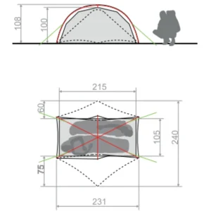 VAUDE Space Seamless 1-2P Tente, Vert en ligne 9