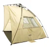 CAMPZ OT UV 50+ Tente De Plage Trapèze, Beige/gris vente chaude 10