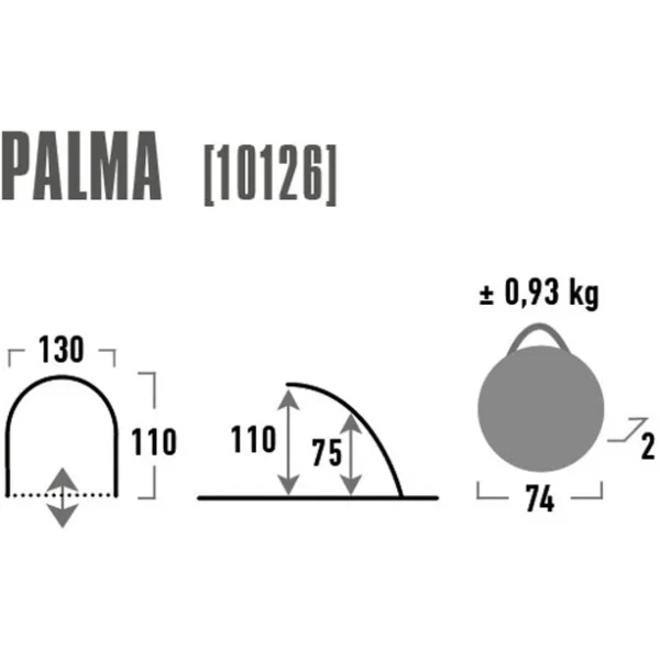 High Peak Palma Tente De Plage, Gris/bleu prix le plus bas 4