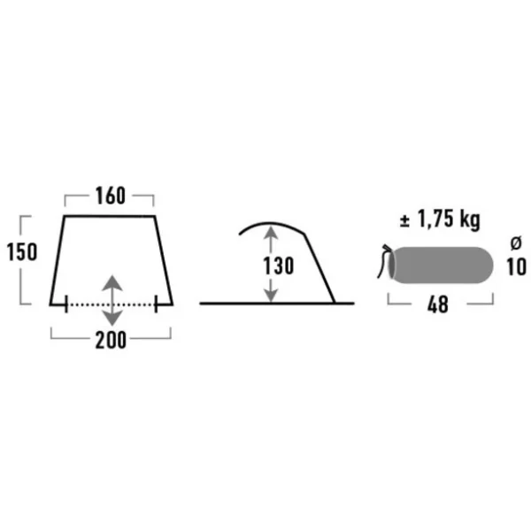 authentiques High Peak Rapid Beach 80 Abri De Plage, Gris 4