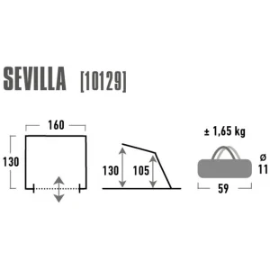 High Peak Sevilla Tente De Plage, Gris/bleu Nouvelle tendance 9
