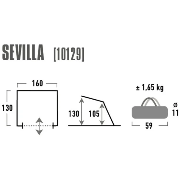 High Peak Sevilla Tente De Plage, Gris/bleu Nouvelle tendance 4