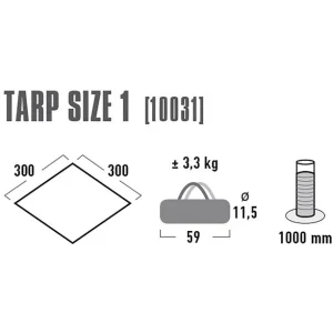 qualité supérieure High Peak Tarp 1, Gris 9