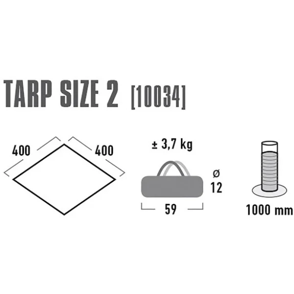 High Peak Tarp 2, Gris à prix d'occasion 4
