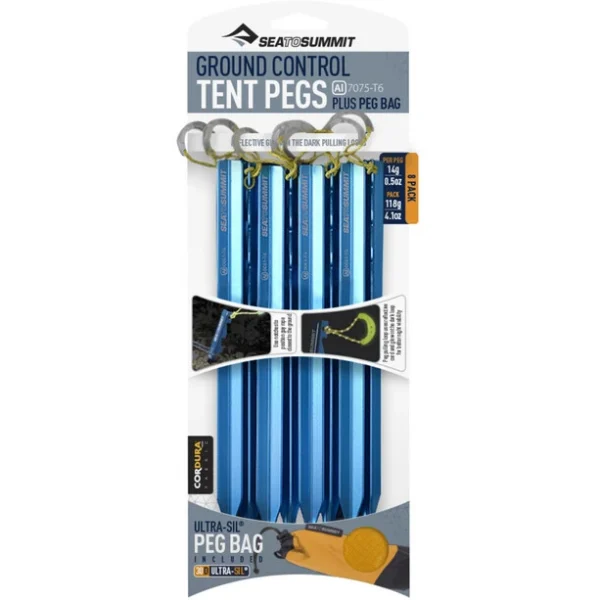 Livraison rapide Sea To Summit Ground Control Sardines De Tente Pack De 8, Bleu 1